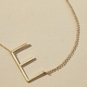 Anthropologie Monogram Necklace “E”